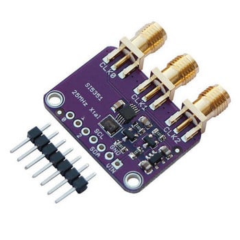 2X Si5351a I2C 25Mhz γεννήτρια ρολογιού Breakout Board 8Khz έως 160Mhz για Arduino D9I2