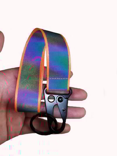 Fényvisszaverő autós kulcstartók Jól látható heveder anyag táskafüggő tartozékokhoz 2,5 cm