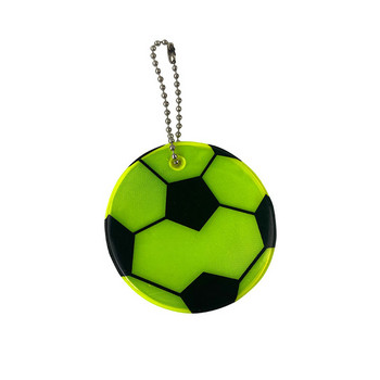 Ποδοσφαιρικό ανακλαστικό μπρελόκ για παιδιά Νυχτερινό κλειδί ασφαλείας για τσάντες Κρεμαστό ανακλαστήρα πλάτης για πράγματα Ασφάλεια κυκλοφορίας