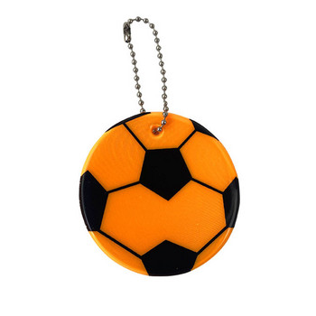 Ποδοσφαιρικό ανακλαστικό μπρελόκ για παιδιά Νυχτερινό κλειδί ασφαλείας για τσάντες Κρεμαστό ανακλαστήρα πλάτης για πράγματα Ασφάλεια κυκλοφορίας