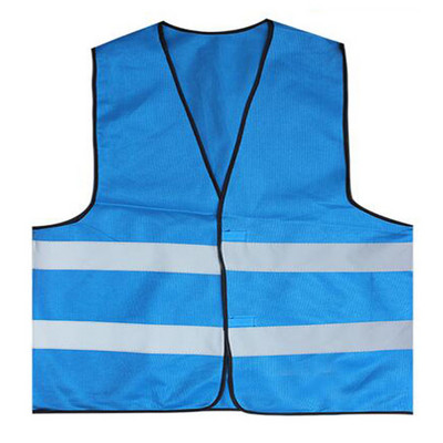 Hästi nähtav kollane vest helkur- ja ohutustööriided ööjooksvale jalgrattaga sõitvale mehele, ööhoiatus, fluorestseeruvad tööriided