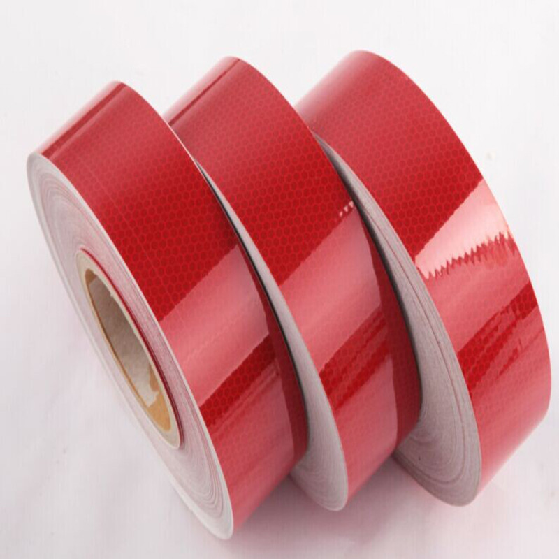 5cmx1m helkurmaterjal Tugev autokleebised Kleeplint veoautole Ohutuskleebised mootorrattale Tarvikud punane valge