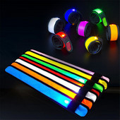 Šviesą atspindinčios juostelės rankovės žėrinčios apyrankės Sportinės LED apyrankės, šviesa naktiniam vaikščiojimui dviračiu, bėgimo saugos atšvaitai