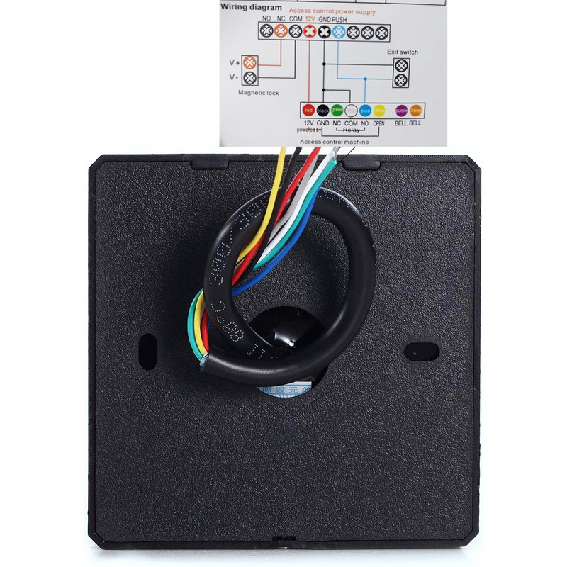 5000 korisnika Pozadinsko osvjetljenje na dodir 125 kHz 13,56 Mhz RFID kartica Kontrola pristupa Tipkovnica Električni otvarač brave IP68 Vodootporan