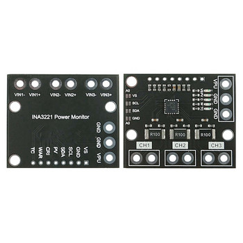 ABGZ-3X I2C SMBUS INA3221 триканален шунтов ток захранване Монитор на напрежение сензор платка модул
