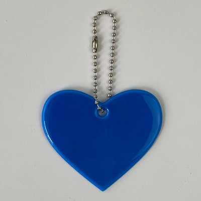 Sirds formas atstarojošs kulons atslēgu piekariņu somas Aksesuāri labi pamanāmi PVC atstarotāji atslēgu piekari Mugursomas dāmām bērnu drošība