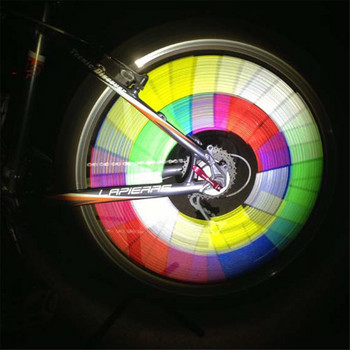 12 бр. Велосипедни светлоотразителни стикери Спици на колелото Тръби Лента за безопасност Предупредителна светлина Рефлектор Външни аксесоари за велосипедни светлини