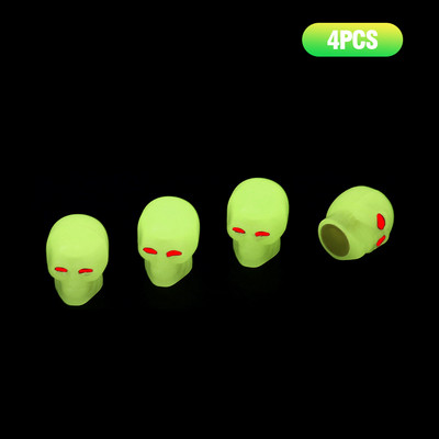 4vnt šviečiančių vožtuvų dangtelių fluorescencinių naktinių švytinčių automobilių motociklų dviračių dviračių ratų padangų stebulės šviečiančių vožtuvų koto dangtelių dekorai