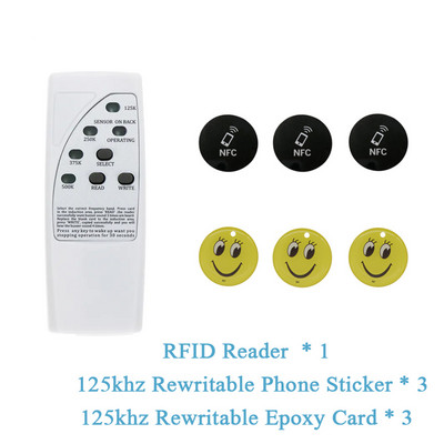 Jauns Cr66 karšu lasītājs 125 khz 500 khz Em4305 viedais mikroshēmas klonu kopētājs T5577 atslēgu kopētājs Em4100 Tk4100 ID emblēmas programmētājs