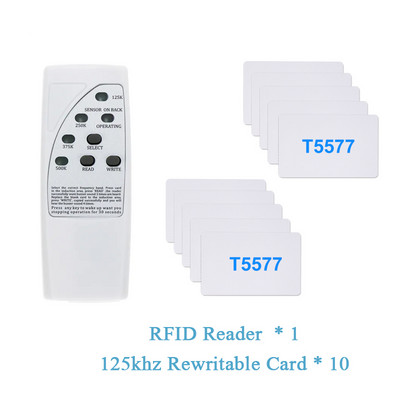 Jauns Cr66 karšu lasītājs 125 khz 500 khz Em4305 viedais mikroshēmas klonu kopētājs T5577 atslēgu kopētājs Em4100 Tk4100 ID emblēmas programmētājs