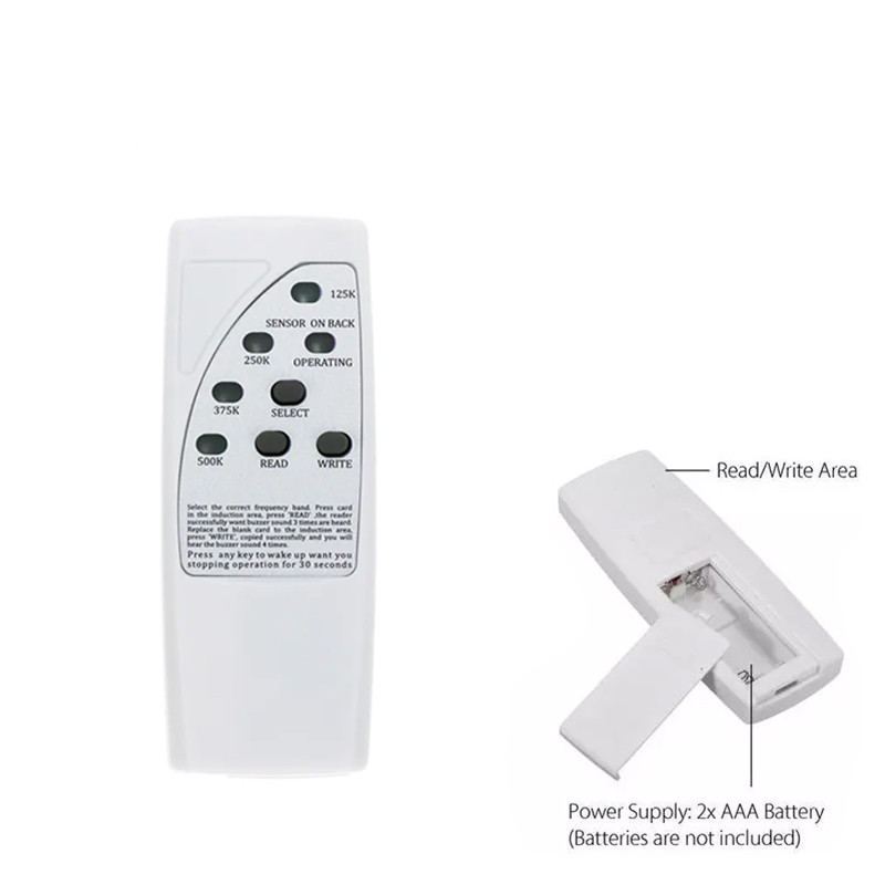 Jauns Cr66 karšu lasītājs 125 khz 500 khz Em4305 viedais mikroshēmas klonu kopētājs T5577 atslēgu kopētājs Em4100 Tk4100 ID emblēmas programmētājs