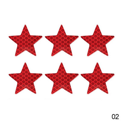 6 bucăți autocolant reflectorizant pentru mașină în formă de stea, avertizare de siguranță, vizibilitate pentru camion, remorcă, autocolant reflectorizant autoadeziv