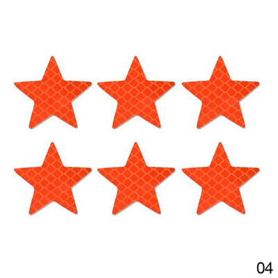 6 bucăți autocolant reflectorizant pentru mașină în formă de stea, avertizare de siguranță, vizibilitate pentru camion, remorcă, autocolant reflectorizant autoadeziv