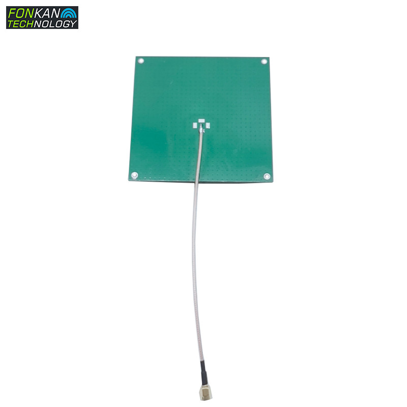 UHF RFID 5.5dbi 80*80mm 120x120mm PCB apskritos poliarizacijos keraminė antena su SMA MMCX IPEX TNC jungtimi skaitytuvo moduliui