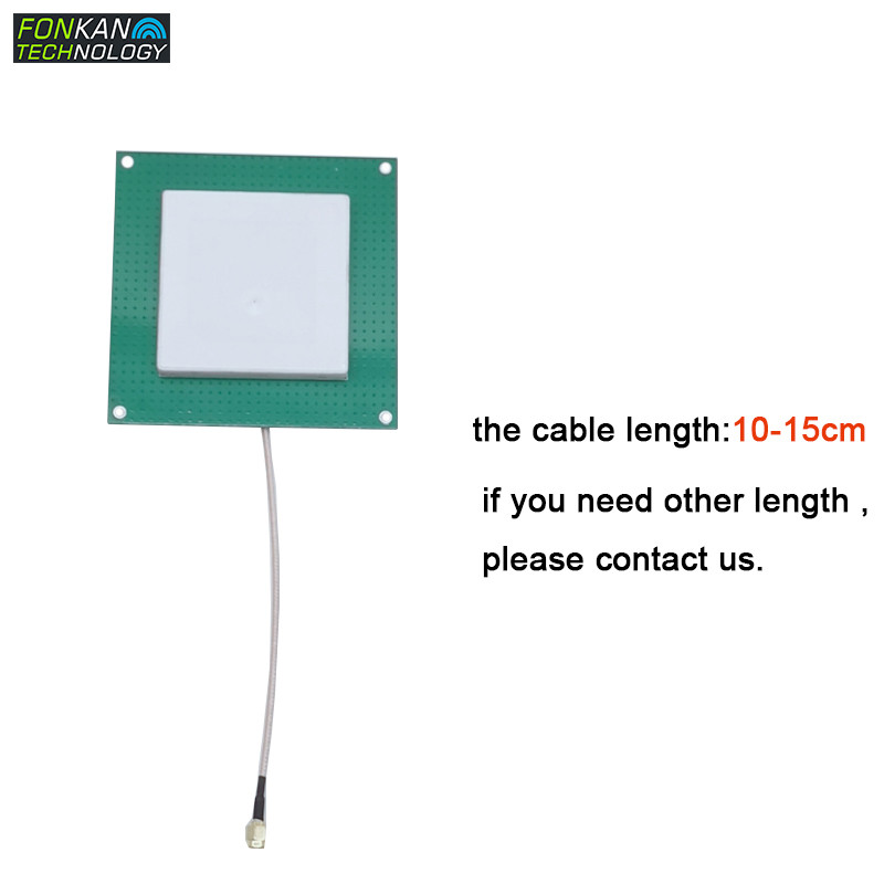 UHF RFID 5.5dbi 80*80mm 120x120mm PCB apskritos poliarizacijos keraminė antena su SMA MMCX IPEX TNC jungtimi skaitytuvo moduliui