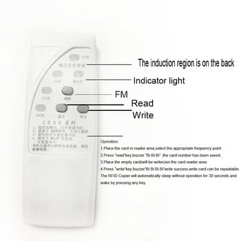 125Khz RFID Card Duplicator Copier 125/250/375/500KHz CR66 RFID Scanner Programmer Reader Writer Duplicator