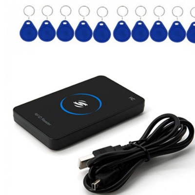 125Khz RFID kartes atslēgu lasītājs EM4100 USB tuvuma sensors Smart 13.56MHZ karšu lasītājs piekļuves kontroles kartes atslēgai