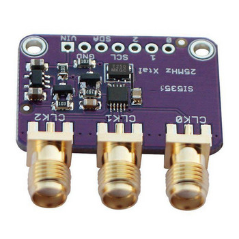 Κορυφαίες προσφορές 2X Si5351a I2C 25Mhz γεννήτρια ρολογιού Breakout Board 8Khz έως 160Mhz για Arduino D9I2