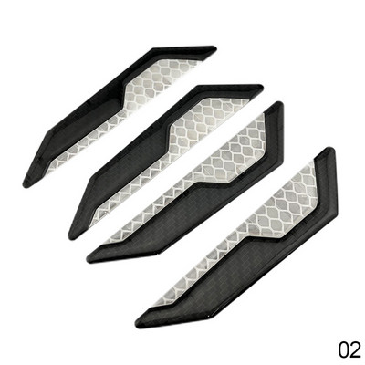 4 tk auto ukse käepideme peegeldav kleebis kaitsekleebis ukse käepideme värvipind kokkupõrkevastane peegeldav kleebis autokleebis