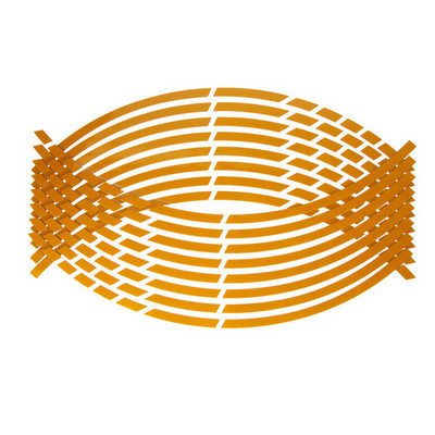 16 бр./компл. Светлоотразителни ленти Нощна безопасност Водоустойчиви стикери за гуми на колела Светлоотразителни стикери за джанти за мотоциклет, кола, велосипед, декор