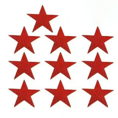 10 gab./komplektā Automašīnas uzlīme atstarojoša pentagrammas lente Brīdinājuma drošības uzlīme automašīnas bufera bagāžnieka atstarotāja bīstamības lentei automašīnas stilam