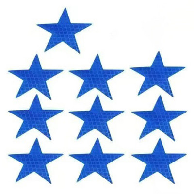 10 gab./komplektā Automašīnas uzlīme atstarojoša pentagrammas lente Brīdinājuma drošības uzlīme automašīnas bufera bagāžnieka atstarotāja bīstamības lentei automašīnas stilam