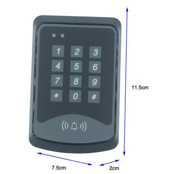 125Khz RFID безконтактна карта Клавиатура Система за контрол на достъпа Устройство Машина Четец на RFID карти Система за заключване на врата 1000 потребителски ключодържатели Капак