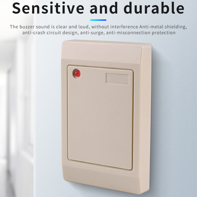 Ūdensizturīgs NFC piekļuves kontroles karšu lasītājs 125kHz 13,56MHz Wiegand 26/34 Swipe karšu lasītājs piekļuves kontroles sistēmai