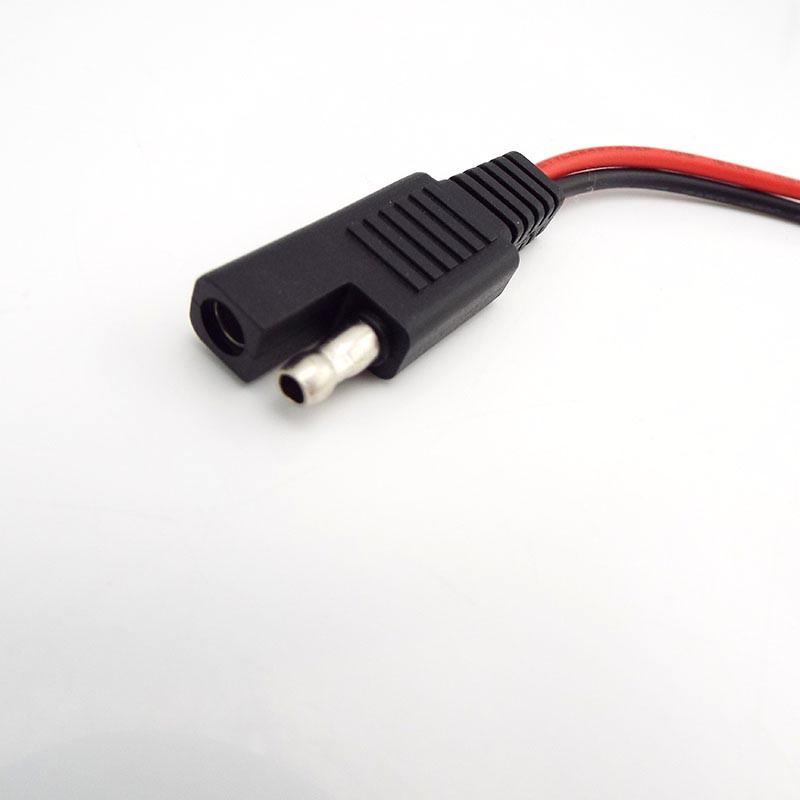 DIY SAE 12V 18AWG 10CM Power Automotive pagarinātāja kabelis, vīrišķais spraudnis, vadu savienotāja kabelis
