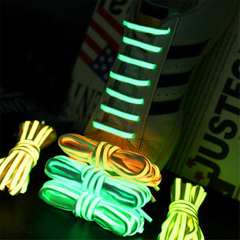 1 чифт светлоотразителни връзки за обувки Холографски връзки за обувки с пайети Трафик Работни обувки Дантела Възрастни деца Светещи светещи връзки за обувки