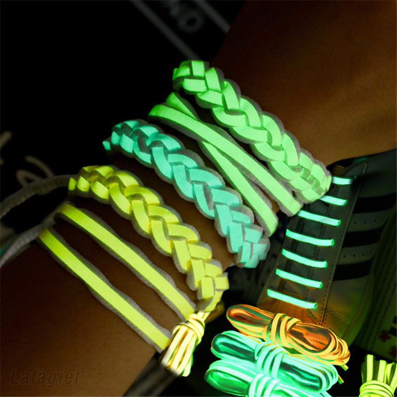 1 pāris atstarojošas kurpju šņores Hologrāfiskas vizulis kurpju auklas Satiksmes kurpes Mežģīnes Pieaugušajiem Bērniem Spīdīgas, mirdzošas apavu auklas