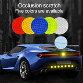 6 gab./komplekts Drošības brīdinājuma zīme Augsti atstarojoša lente Motociklistu ķiveres uzlīme