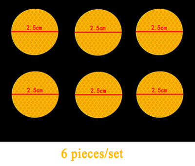 6 gab./komplekts Drošības brīdinājuma zīme Augsti atstarojoša lente Motociklistu ķiveres uzlīme