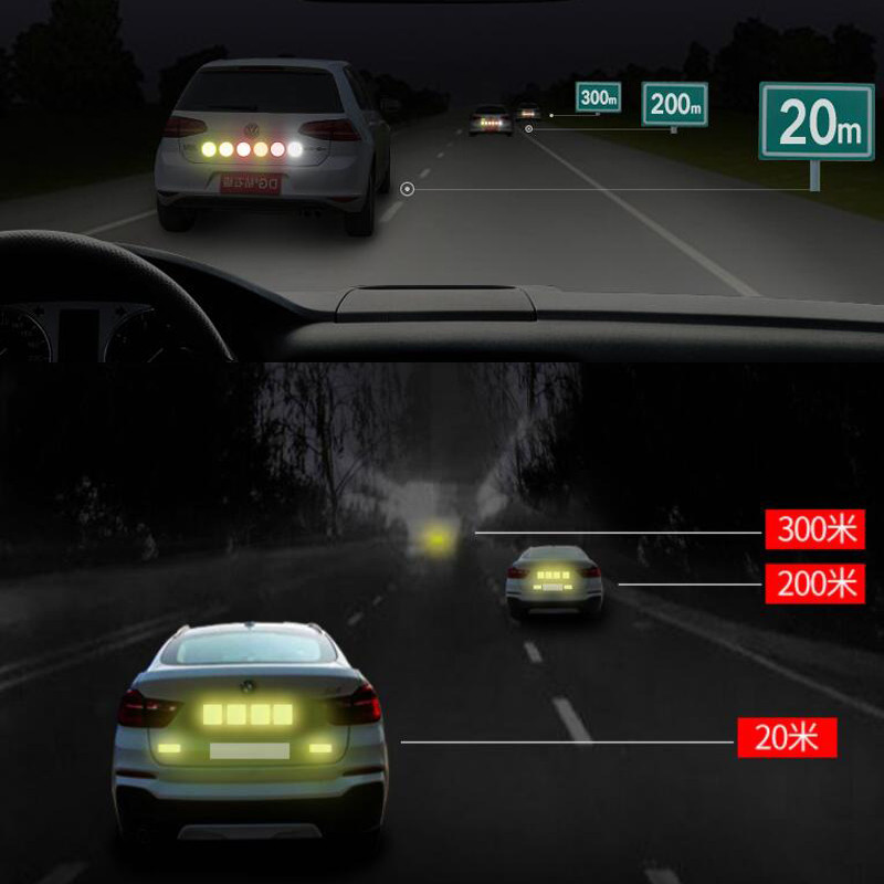 6 gab./komplekts Drošības brīdinājuma zīme Augsti atstarojoša lente Motociklistu ķiveres uzlīme