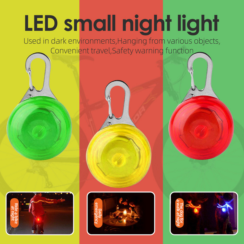 Mini dviračio lemputė naktiniam važiavimui Lengvai prisega kuprinės dviračio įspėjamoji lemputė, vandeniui atspari galinė LED galinė lemputė, skirta saugai važiuoti dviračiu