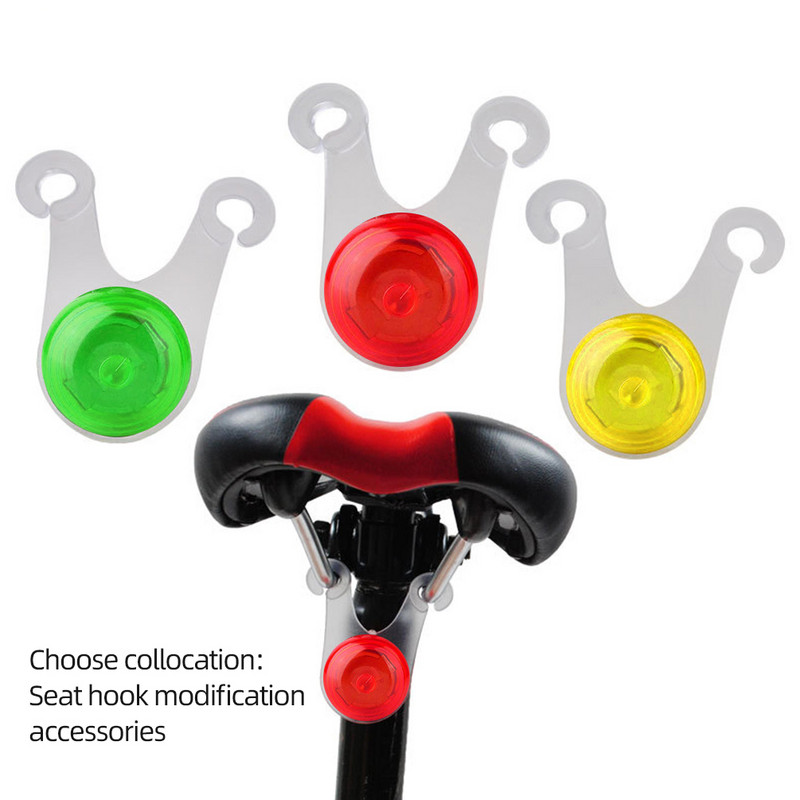 Mini dviračio lemputė naktiniam važiavimui Lengvai prisega kuprinės dviračio įspėjamoji lemputė, vandeniui atspari galinė LED galinė lemputė, skirta saugai važiuoti dviračiu