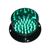 Промоционална цена Висока яркост DC 12V зелена LED сигнална светлина 100 мм разпродажба на светофар