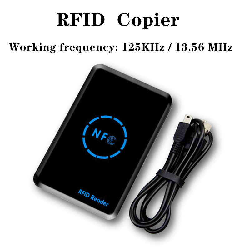 NFC viedkaršu lasītājs rakstītājs RFID kopētājs/kopētājs 125KHz 13,56MHz USB programmētājs Atslēgu piekariņi Kartes ID IC EM UID EM4305 T5577 Tag