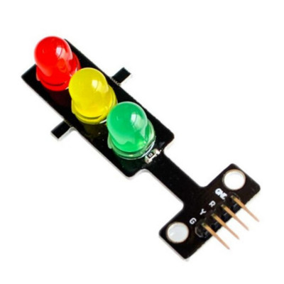 10gab Mini 5V luksofora LED displeja modulis Arduino sarkans dzeltens zaļš 5 mm LED RGB luksofors