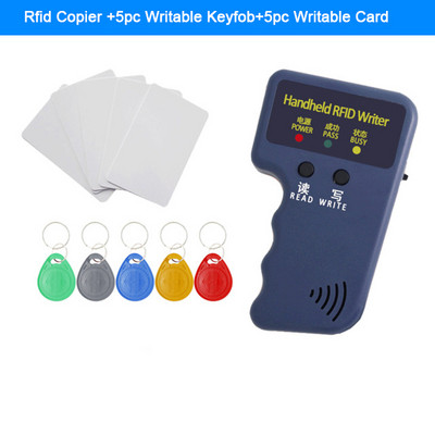 Χειρός 125KHz RFID Copier Set Writer Programmer Reader EM4305 T5577 Rewritable+ 5 εγγράψιμο σύνολο ετικετών