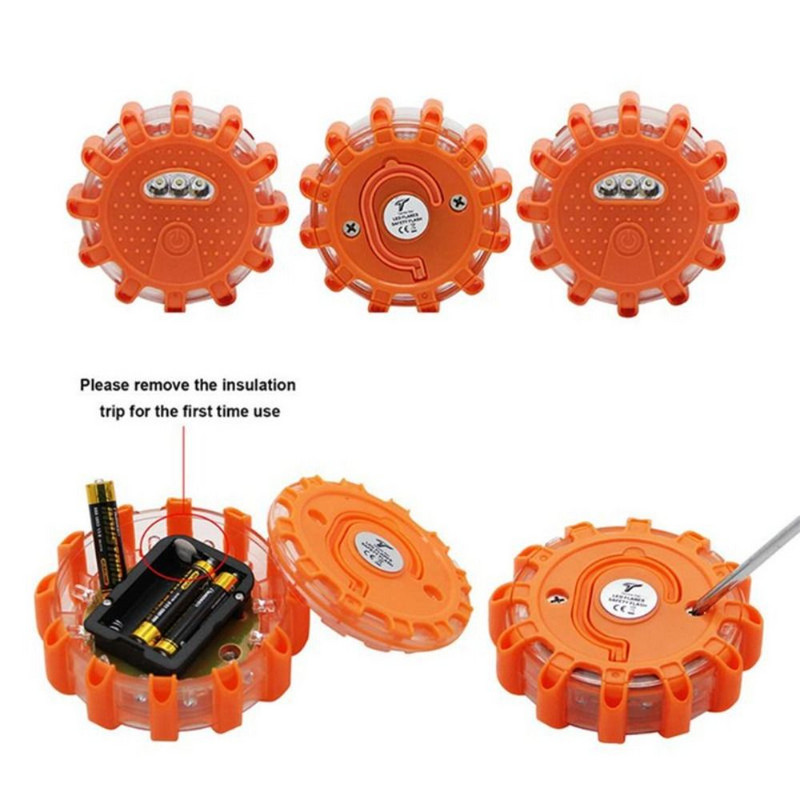 Led sarkanā gaisma borta drošības Rotācijas satiksmes brīdinājuma barikāžu lampas sprādziens mirgojoša signāllampa