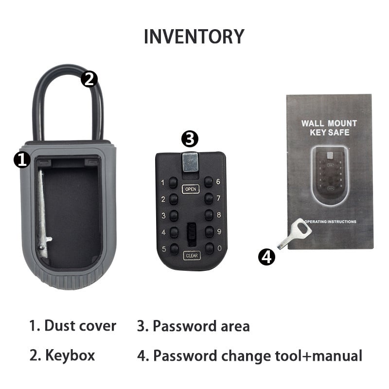 Nupu tüüp koos lukustustala konksuga parooli võtmekast / parooli salvestuskast