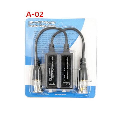 2 kom (1 par) AHD/CVI/TVI upleteni BNC CCTV video balun Pasivni primopredajnici UTP balun BNC Cat5 CCTV UTP video balun