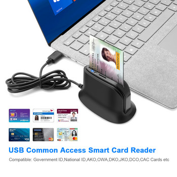 ISO 7816 USB 2.0 SIM Έξυπνη καθολική συσκευή ανάγνωσης υποδοχής καρτών ταυτότητας για τραπεζική κάρτα ATM IC/ID CAC TF Cardreaders Προσαρμογέας κάρτας μνήμης