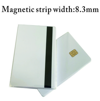 50PC SLE4442 с 2 писти Hi Co магнитна лента Контакт Smart IC Композитна карта с малък чип за ID принтер за печат