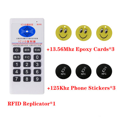 Rfid käeshoitav kaardilugeja 125 khz T5577 märgi klooni paljundusseade 13,56 MHz võtmekoopiamasin Ic Id nutika kiibi sildikirjutaja programmeerija