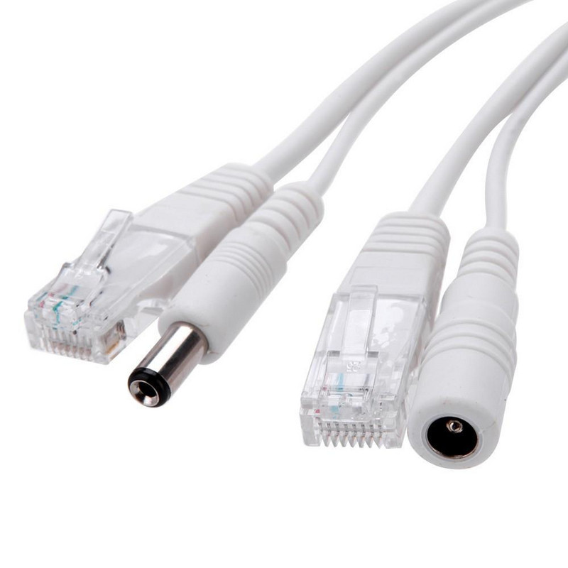 1 komplekts Poe pārveidotājs Poe barošanas avota kabelis Ethernet adapteris Poe sadalītājs Rj45 inžektora barošanas avota modulis IP kamerām