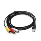 1,5 M USB na RCA kabel USB 2.0 muški na 3 RCA muški pretvarač Stereo audio video kabel Televizijski adapter Žica AV A/V TV adapter