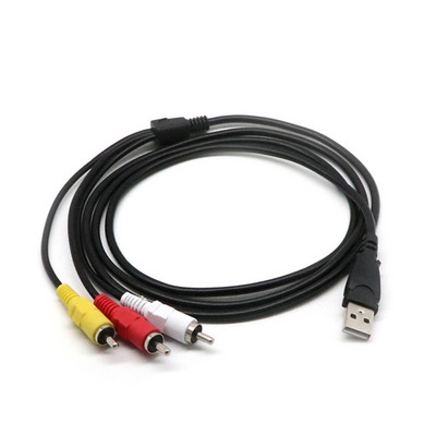 Cablu USB la RCA de 1,5 m USB 2.0 mascul la 3 RCA mascul Coverter Cablu audio video stereo Adaptor de televiziune Fir AV Adaptor TV A/V