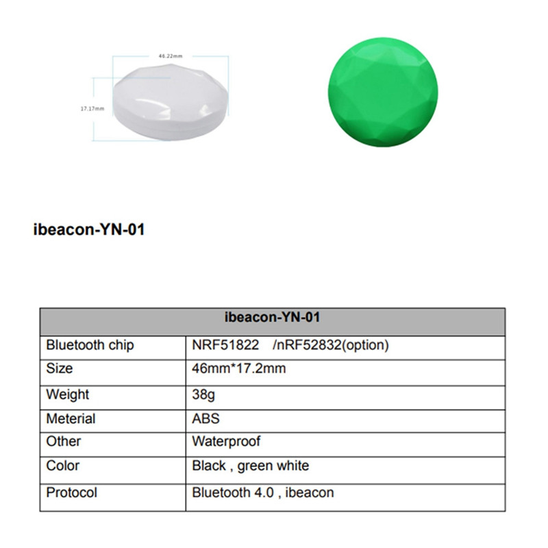2X NRF51822 Bluetooth bākas tags Eddystone Ibeacon Ble tuvuma lokalizācijas bāka